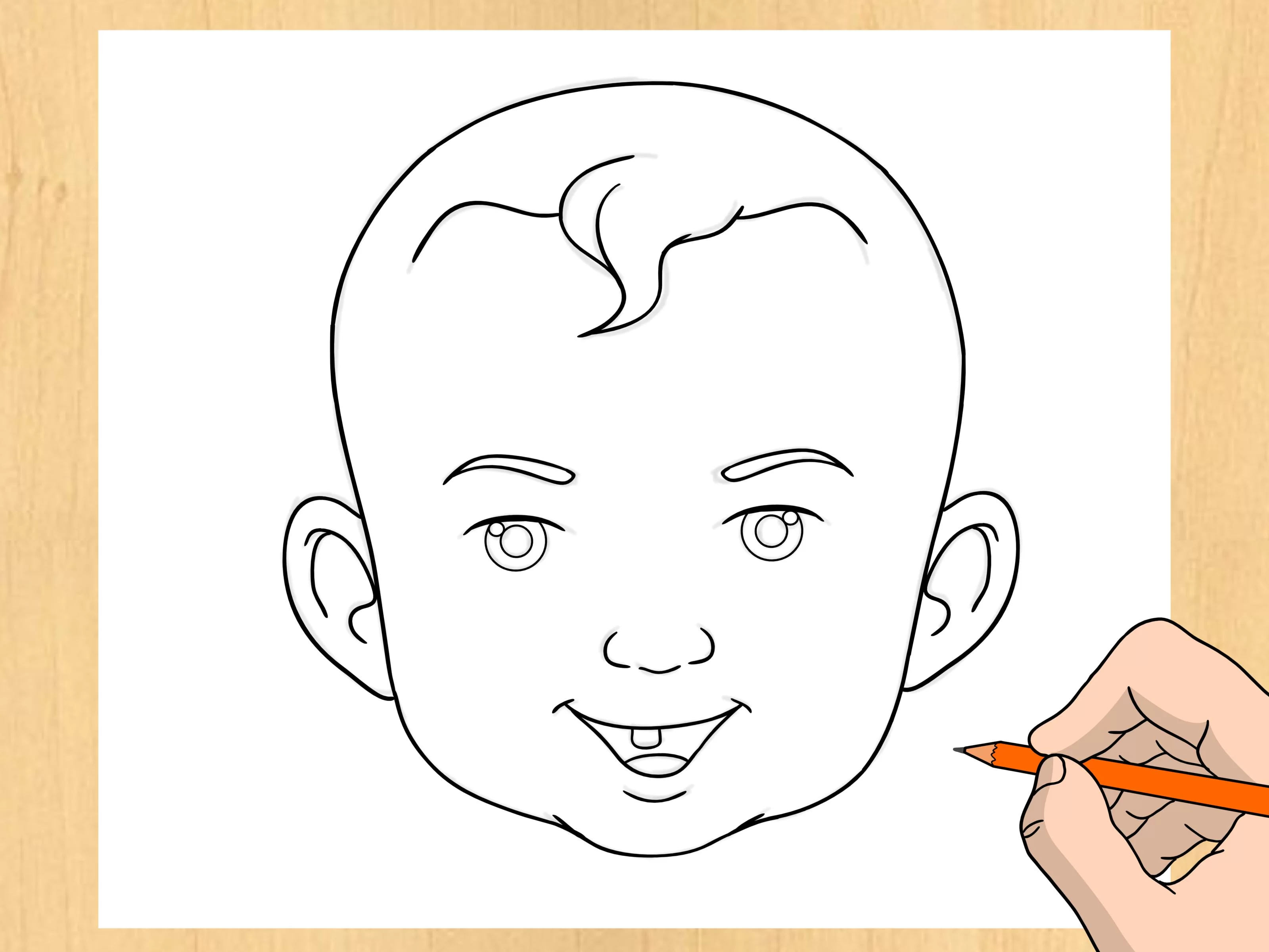 How To Draw A Baby Face