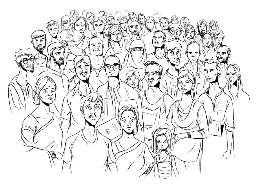 How to Draw a Crowd of People
